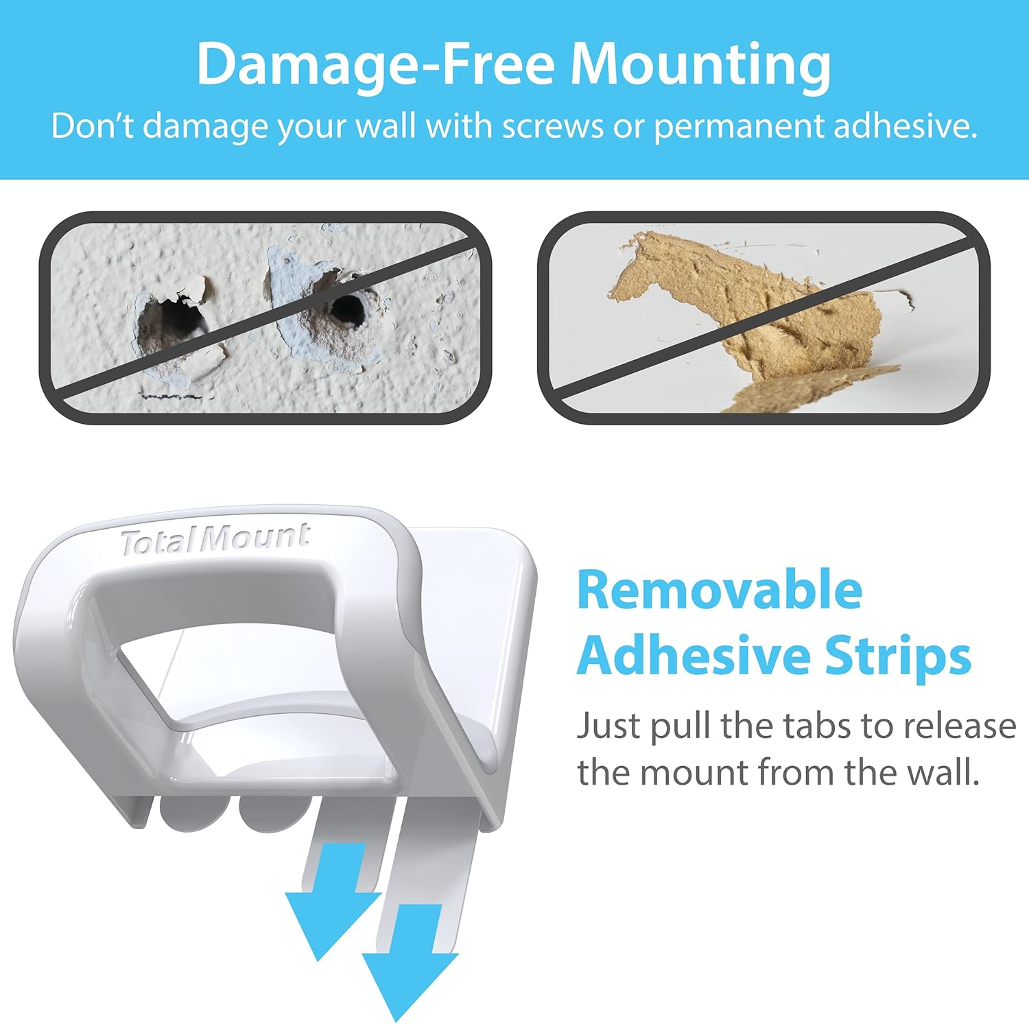 Headphone Holder – Hanger Won’T Damage Your Wall with Screws or Permanent Adhesive (Studio-Grade White – One Pack) – תמונה 3