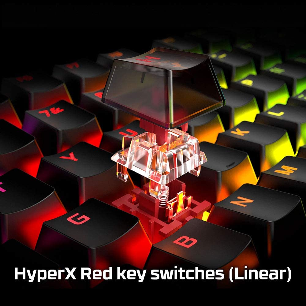 Alloy Origins - Mechanical Gaming Keyboard, Software-Controlled Light & Macro Customization, Compact Form Factor, RGB LED Backlit - Linear Red Switch (Black) – תמונה 2