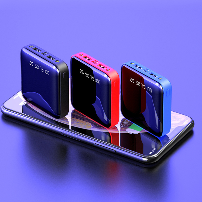 Mini Power Bank 20000 Mah Portable Mirror Digital Display Power Bank – תמונה 2