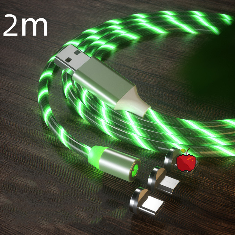 Magnetic Charging Cable Streamer Fast Charging Cable Lighting Micro USB Cable LED Magnet Charger Type-C Cable – תמונה 29