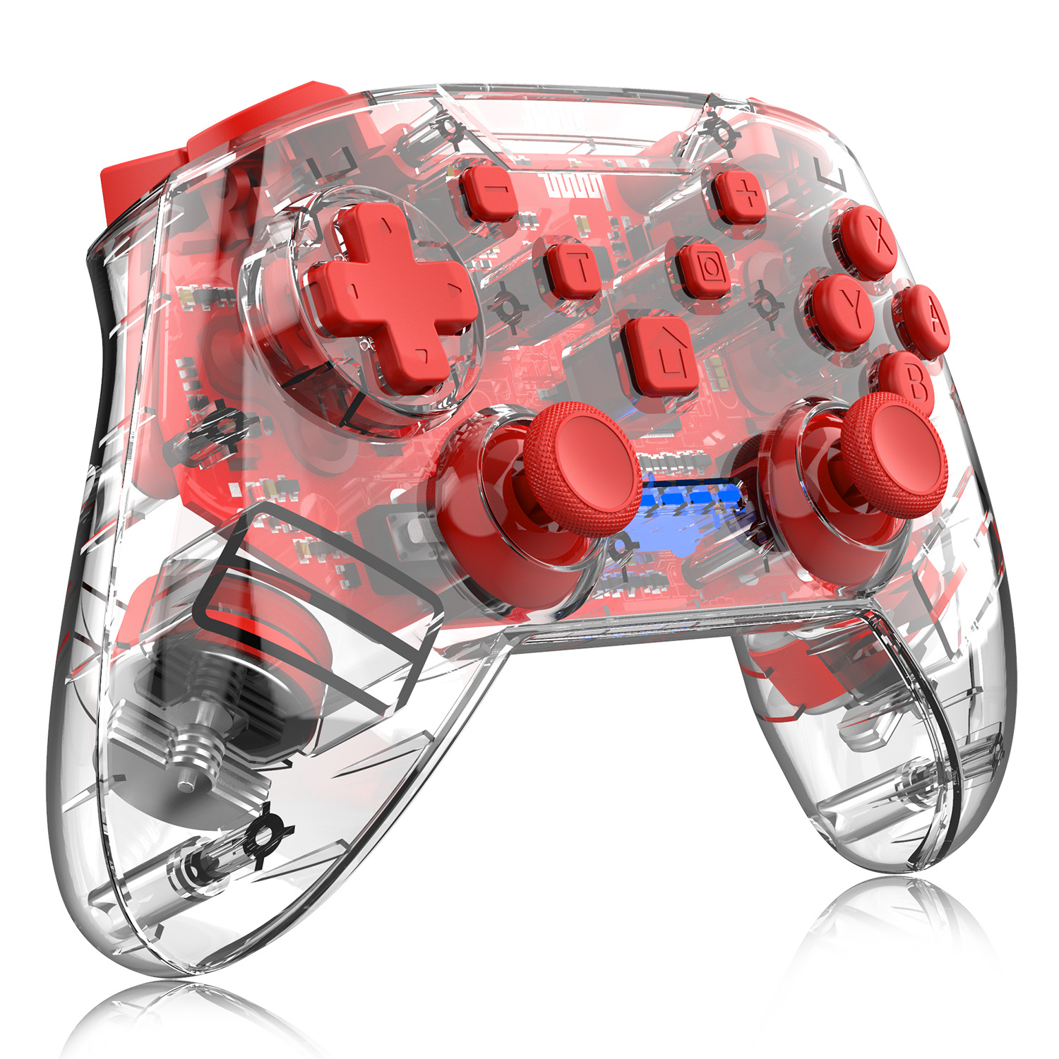 Wireless Wake-Up Burst Switchpro Bluetooth Transparent Lighted Gamepad – תמונה 6