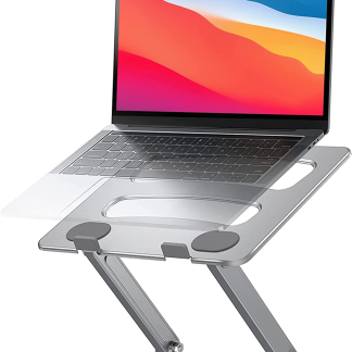 Adjustable Laptop Stand, Portable for 17.3Inch Laptops, Holds up to 17.6Lbs, Ergonomic Posture & Heat Dissipation