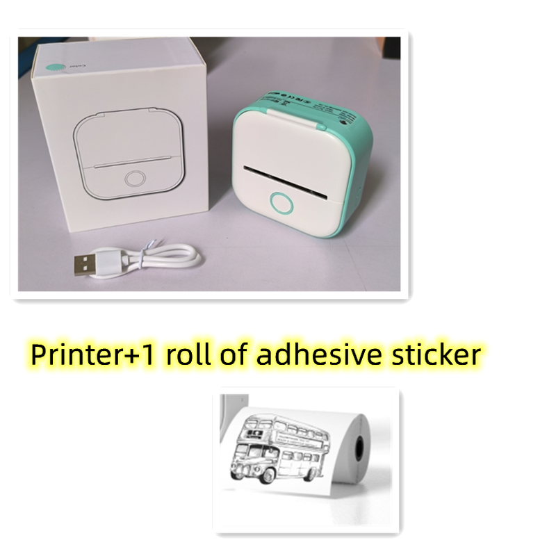 Portable Mini Thermal Label Printer Home Photo Printer Student Wrong Question Printer Bluetooth-Compatible Mini Label Printer Price Tag – תמונה 63