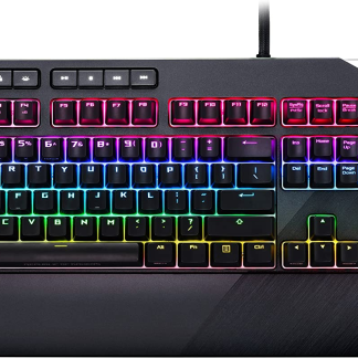 RGB Mechanical Gaming Keyboard - ROG Strix Flare (Cherry MX Brown Switches - CM SS) | Aura Sync & SDK | Gaming Keyboard for PC | Customizable Badge, USB Pass-Through | Media Controls