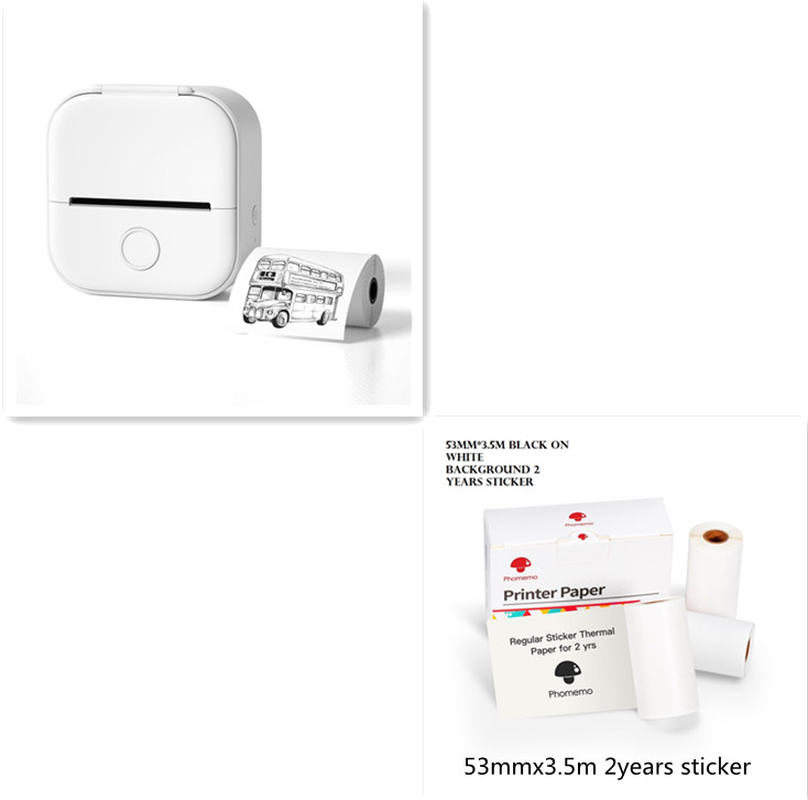Portable Mini Thermal Label Printer Home Photo Printer Student Wrong Question Printer Bluetooth-Compatible Mini Label Printer Price Tag – תמונה 30