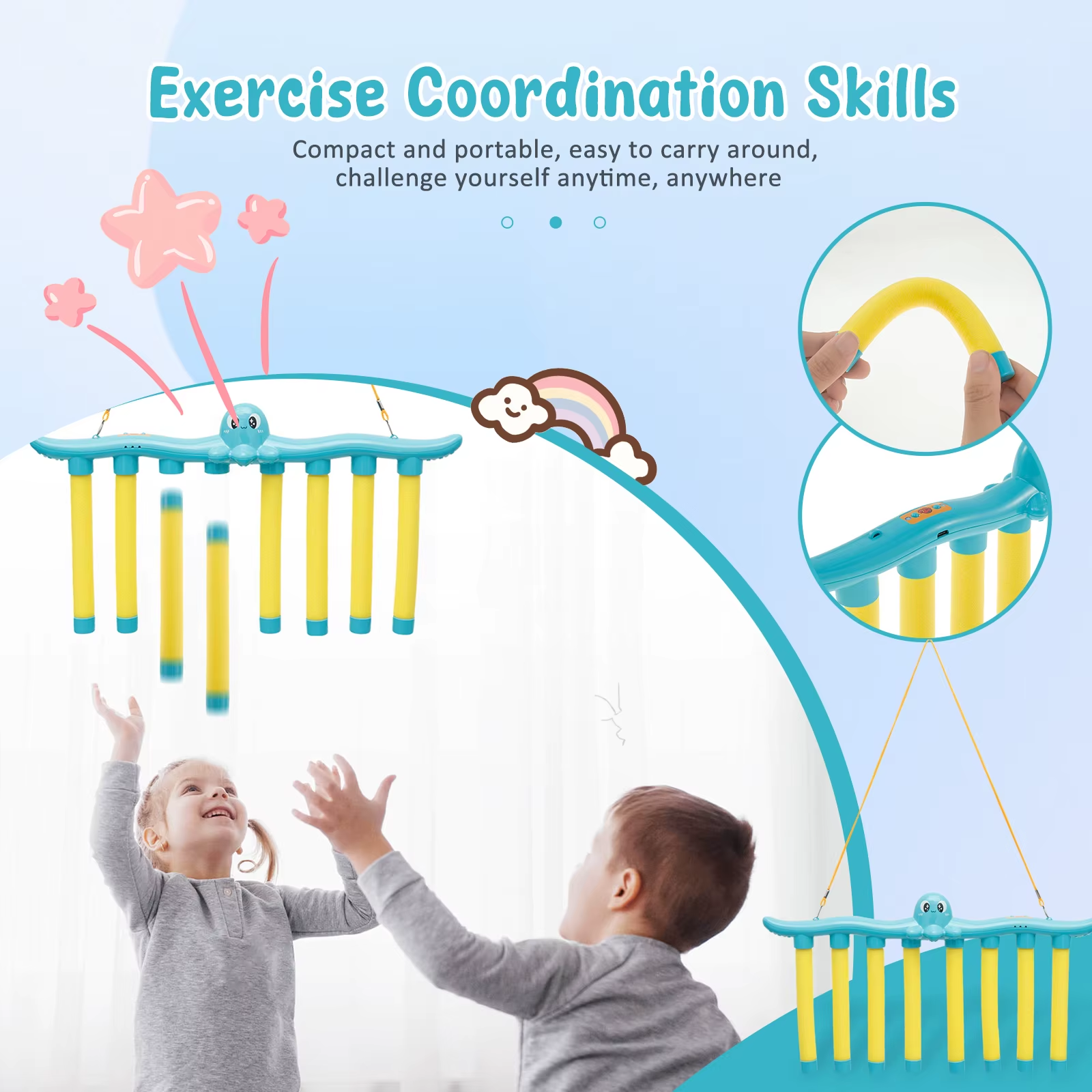 Challenge Falling Sticks Game Kids Stick Catching Toy Training Reaction Hand Eye Educational Parent-Child Interactive Toy Sports – תמונה 6